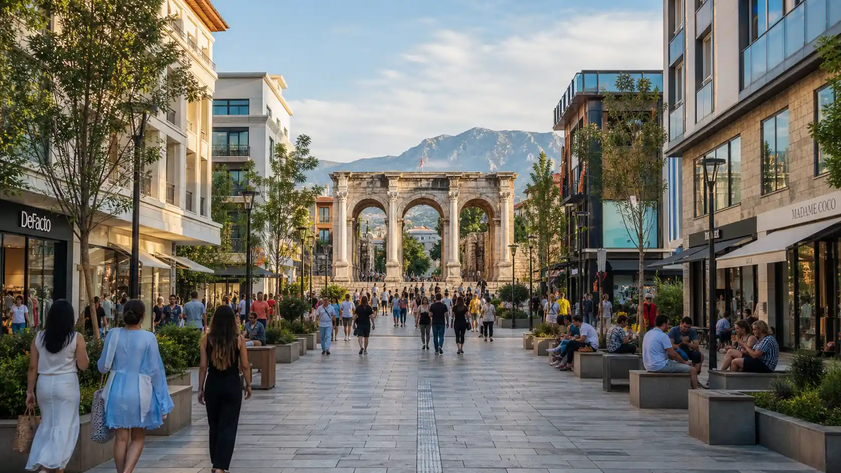 Modern Antalya sokağı - gelecek